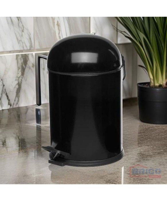 Poubelle bon noir 5L en acier inoxydable a fermeture douce