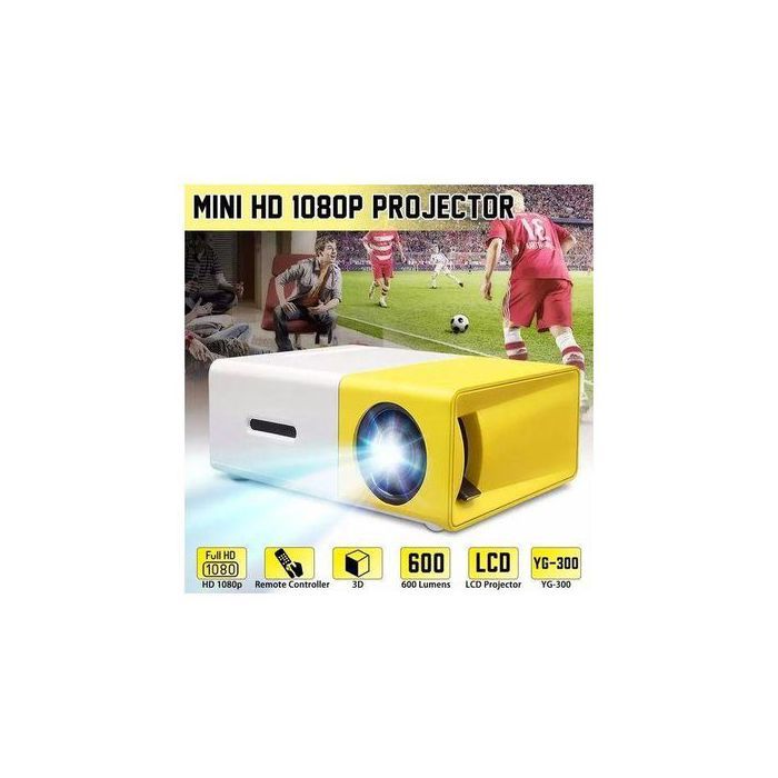 LCD Mini Portable LED Projecteur  Full HD 1080p pris en charge compatible avec Smartphone/tablette/PC/PS3/4
