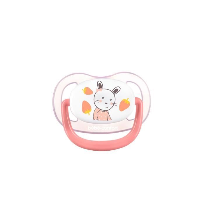 BEBE CONFORT 2 Sucettes Physio Air Confort Silicone 6/18 - Rose & Jaune - The Gardener