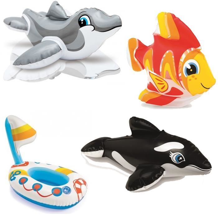 Jouet pour le bain - INTEX - Animaux gonflables - Forme asymétrique - Vinyle - Multicolore
