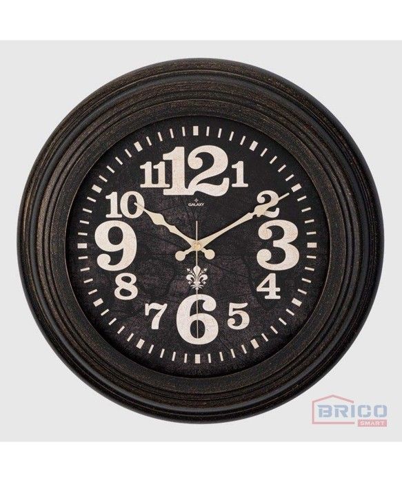 Horloge murale noire 45 cm