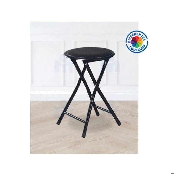 Tabouret Pliable - 30x30x45cm - Couleur Aléatoire
