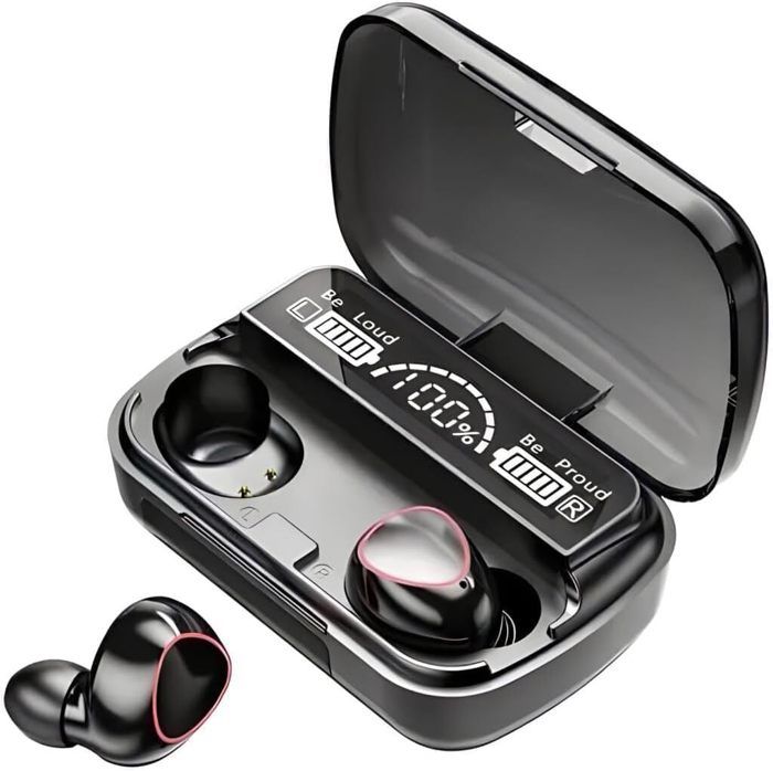 Ecouteurs Bluetooth - M10 - TWS V5.1 - Étanche IPX7 - Autonomie 5h - Réduction du bruit CVC8.0