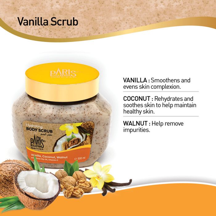 PARIS COLLECTION GOMMAGE CORPS VANILLE COCO NOIX Gérer pour Trademart Marketing Sdn Bhd