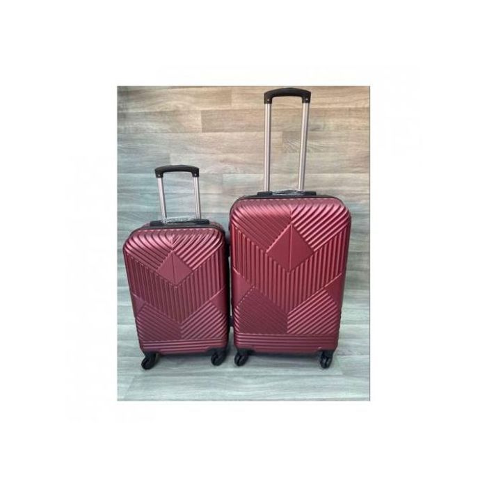 Ensemble Valises Rigides 2 pièces Fuchsia Rouge, ABS + PC