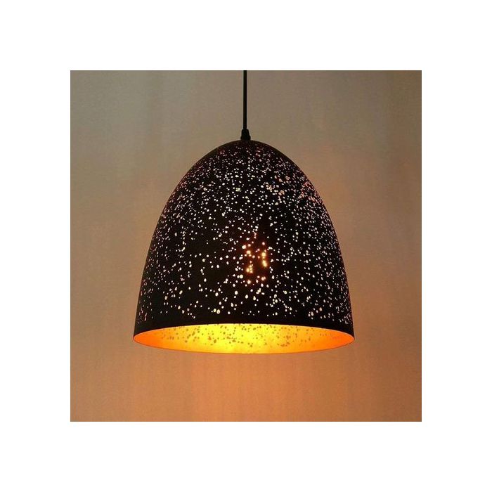 Lampe suspension industriel intérieur doré -E27-