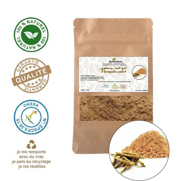 HERBO IDRISSI POUDRE AYURVÉDIQUE D'ASHWAGANDHA 100 g