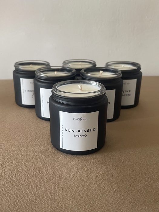 Bougie - Collection Douceur - Monoï - Cire de soja 100% naturelle - Parfum Fleur de tiaré et coco - 1 unité