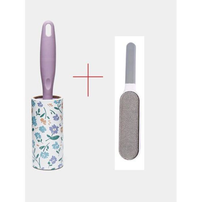 Brosse d'épilation Double Face Rouleau de Charpie + Rouleau à peluches