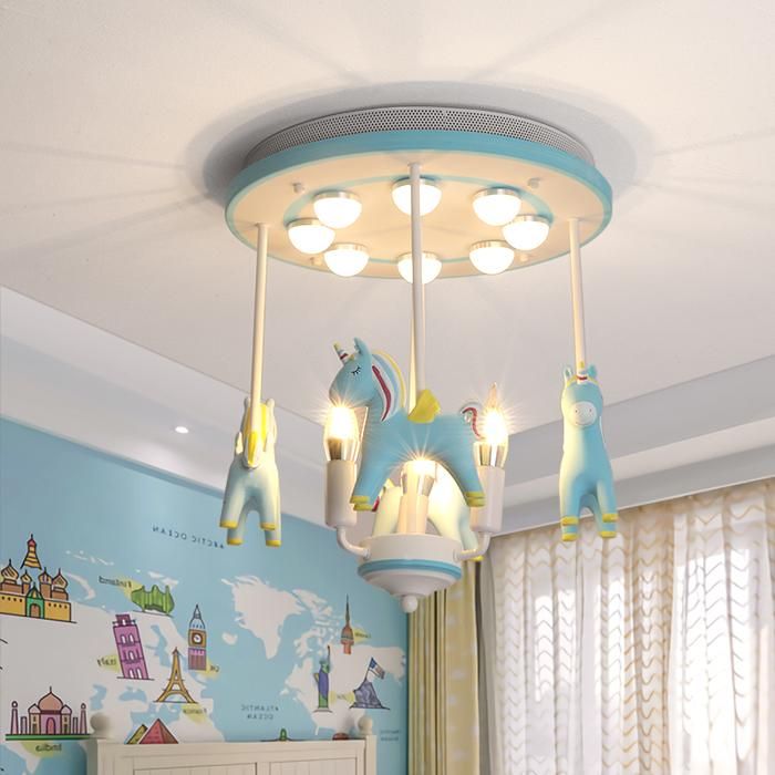 Suspension - KIDS - POLO GARCON - D 40 CM - H 45 CM - LED 6+E14 3
