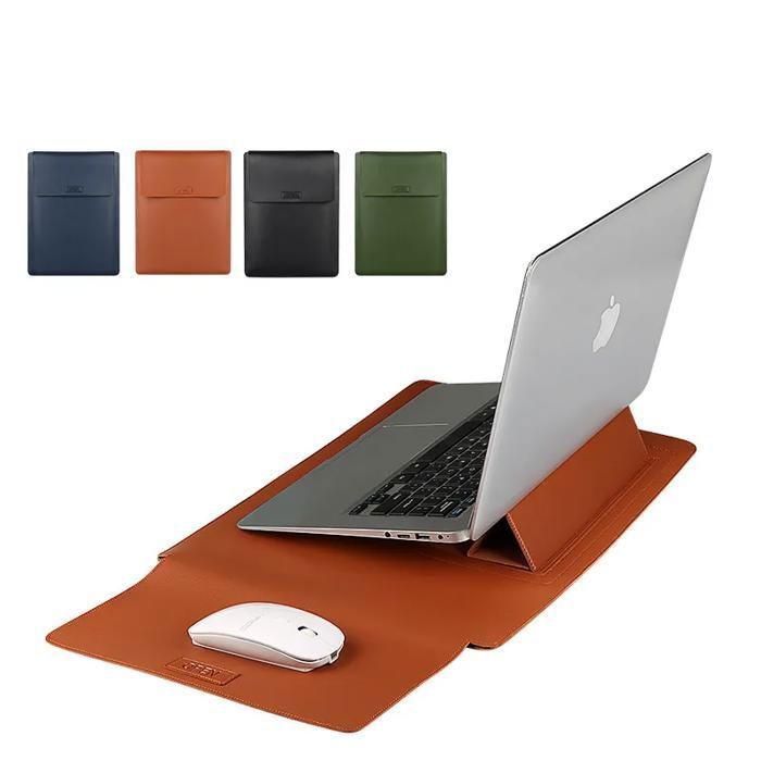 Housse pour Ordinateur Portable - Marron - Cuir - Ergonomique - Antiéclaboussures - Élégant (Couleur aléatoire)