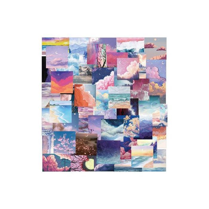 50pcs INS Painting 1 Clouds Sky Stickers