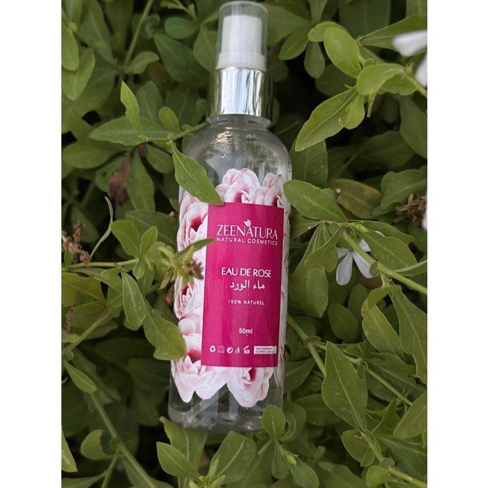 Eau florale - ZEENATURA - Eau de Rose 100% naturelle - 50 ml - Hydratante et apaisante