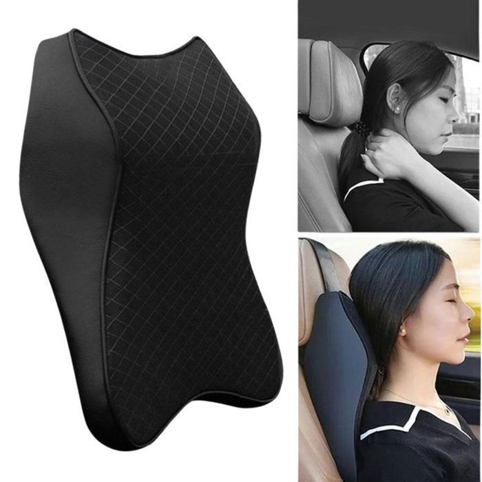 Coussin repose-nuque pour siège de voiture Noir
