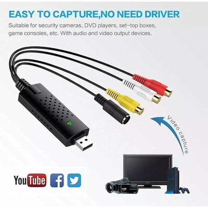Universal CIDY USB 4 Channel Video TV DVD VHS Audio Capture Adapter Card