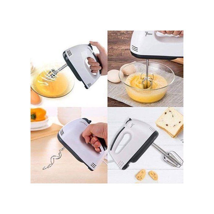 BATTEUR -7 VITESSES 150 W- Mixer Batteur avec 2 crochets pétrisseurs et 2 fouets-couleurs aléatoires -MARQUE ITALY HOME