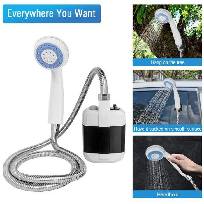 Pommeau de Douche Aste Portable Pompe de Camping Extérieur Randonnée Voyage