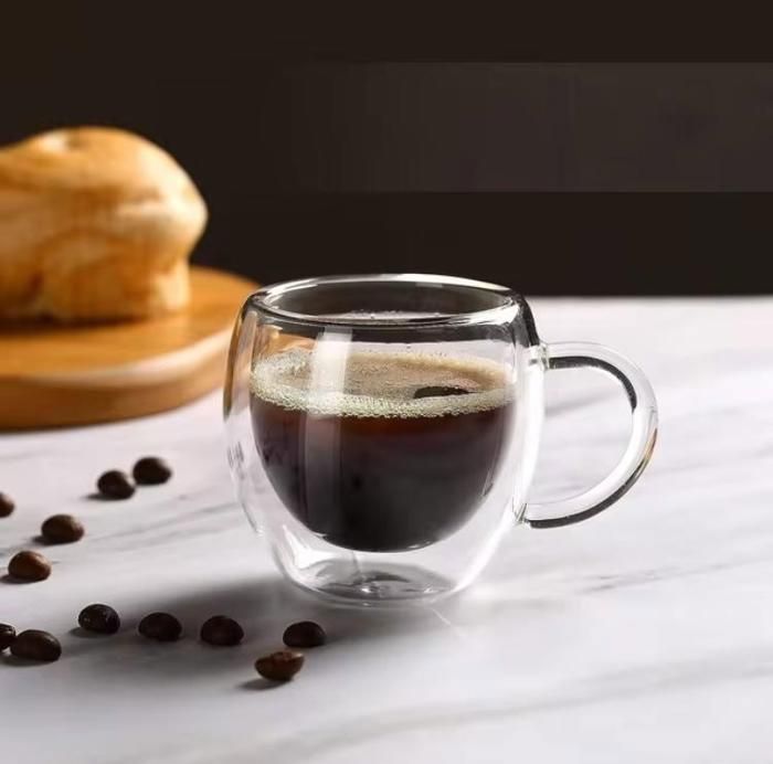 2 TASSES NESPRESSO 90 ML -DOUBLE PAROI -VERRE RESISTANT A LA CHALEUR