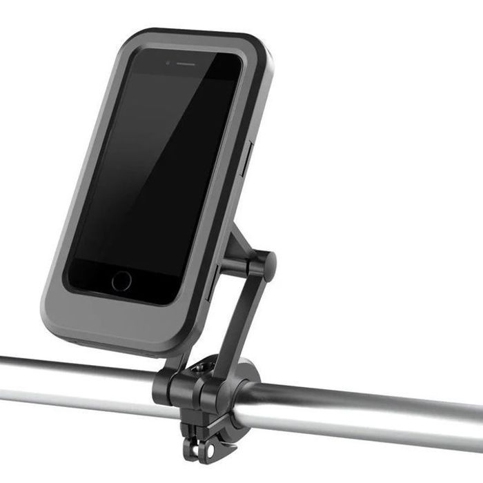 Support téléphone portable étanche moto vélo 360° guidon Tactil Rotatif réglable