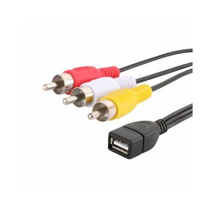 Adaptateur USB female vers 3 RCA mâle