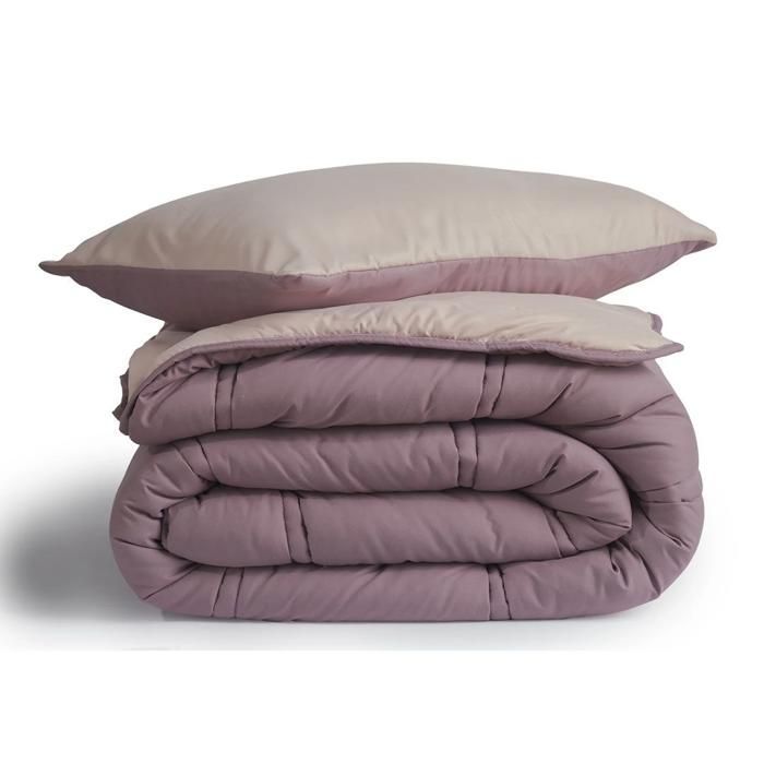 Couette - RICHBOND - Bicolore - 240x260 cm - Violet/Rose - 300g - 4 saisons