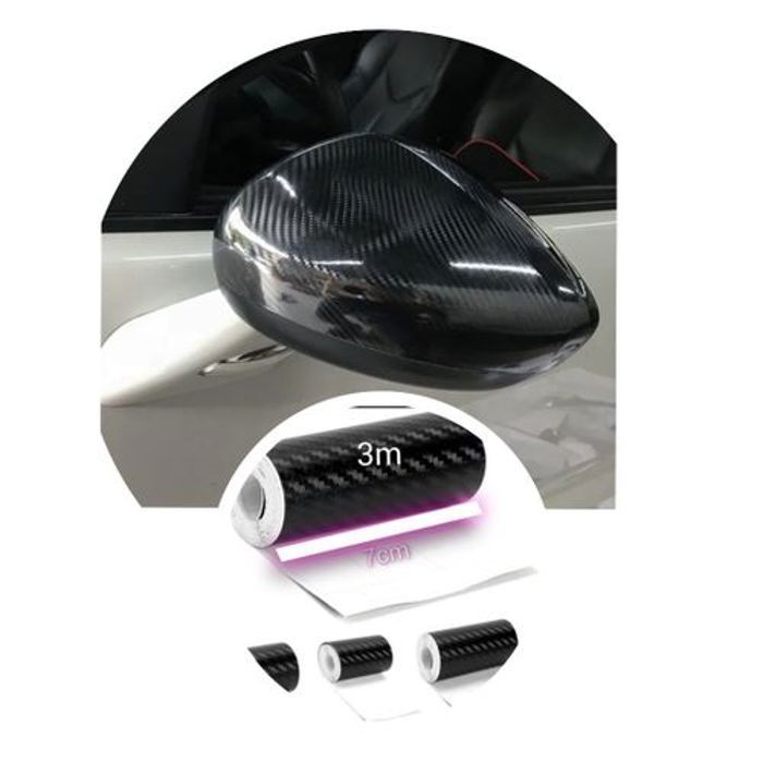 Autocollant 3D en carbone pour carrosserie de Voiture - Noir-3m/7cm