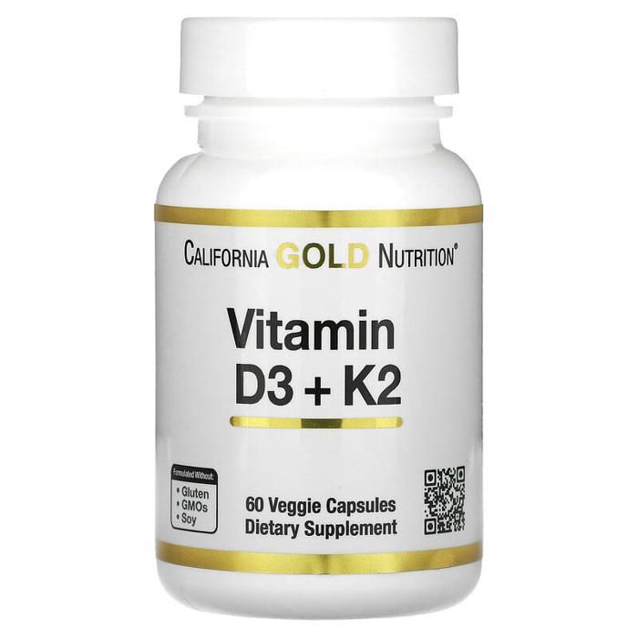 Vitamines D3 + K2, 60 capsules végétales