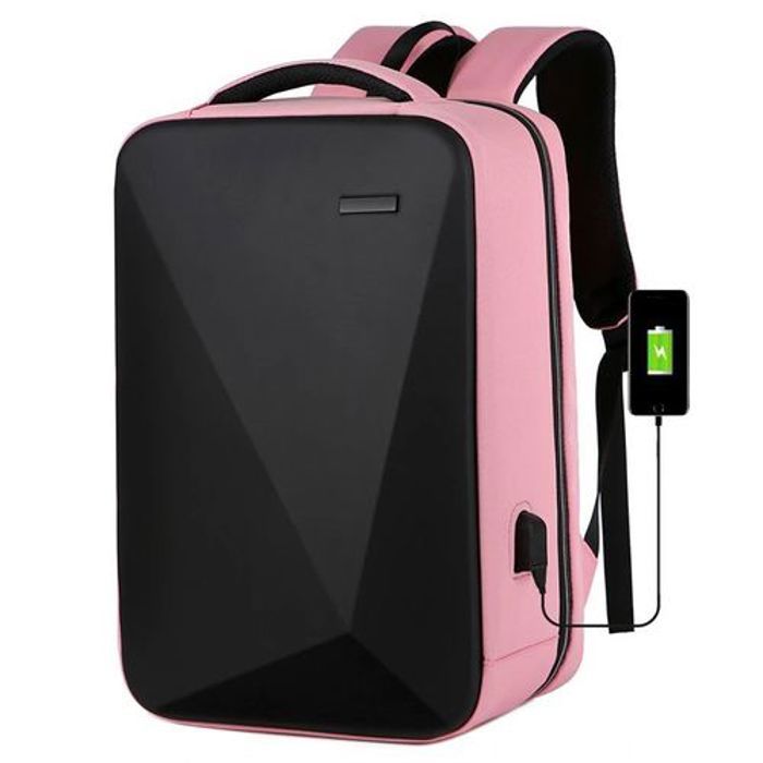 Sac á Dos PC Portable, Cartable luxe pour Voyage Affaire Scolaire, Rose
