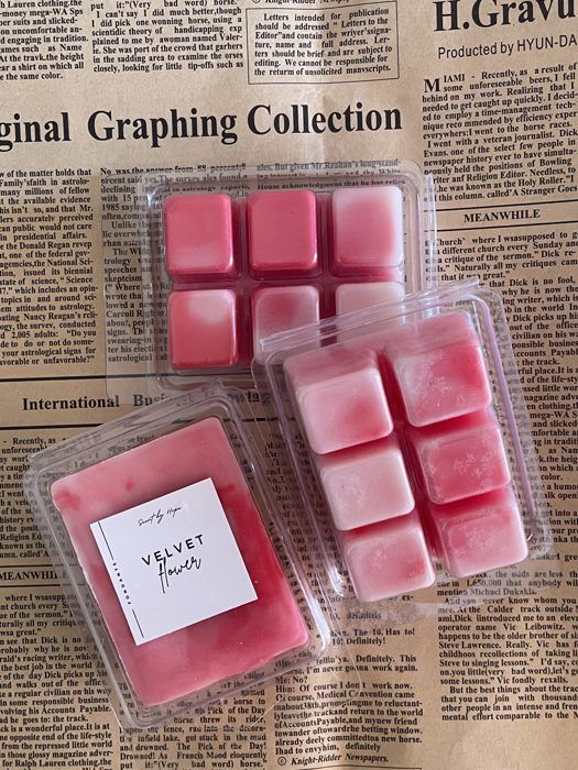 Fondants parfumés - Fleur de Cachemire - Cire de soja - Parfum de Grasse - Rouge - Mixte