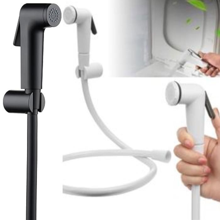 Ensemble de pulvérisateur de douche en acier inoxydable et tuyau flexible (Couleur aléatoire)