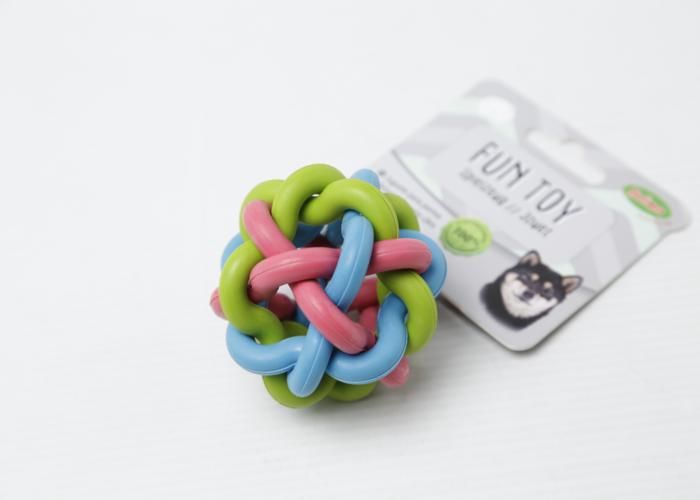 BUBIMEX  FUN TOY JOUET BALLE EN CAOUTCHOUC NATURE