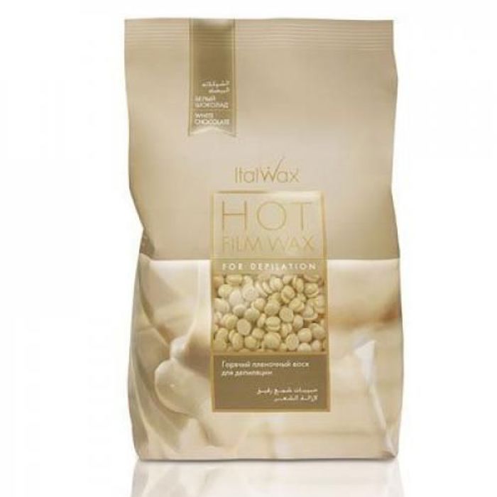 Italwax Cire Hot -1 Kilo granulés  épilation à températures inférieures-White Chocolat