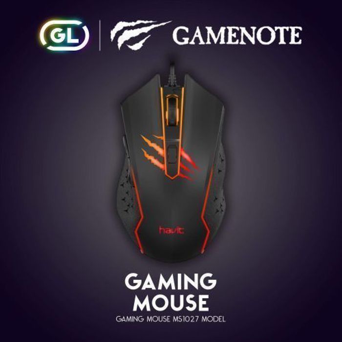 Souris Gamer - Havit - 6 Boutons - 2400 DPI - RGB LED - Ergonomique