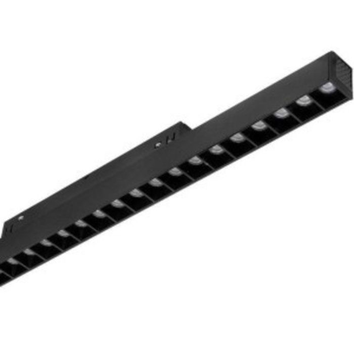 Spot LED sur rail magnétique - Laser - 18W - 4000K - Noir - Électrique