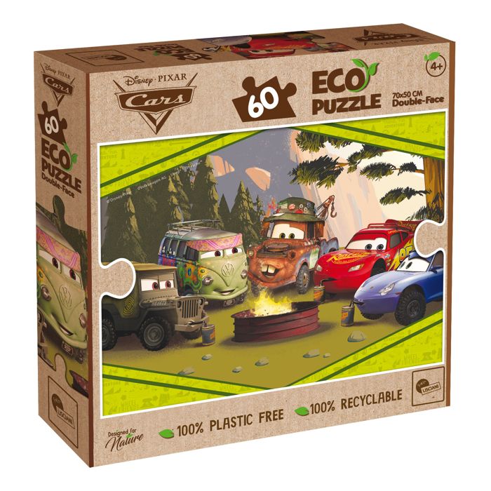 ECO-PUZZLE 60 PCS DOUBLE FACE CARS