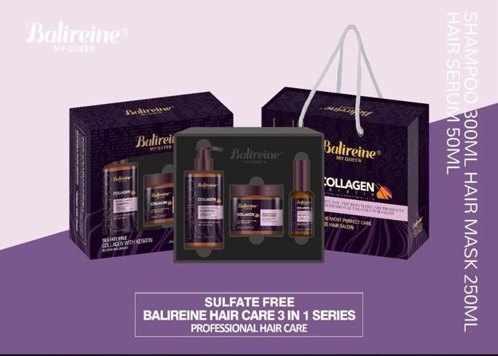 Balireine Le Pack 3 en 1 Nourrissant de Protéines et Collagène pour Cheveux