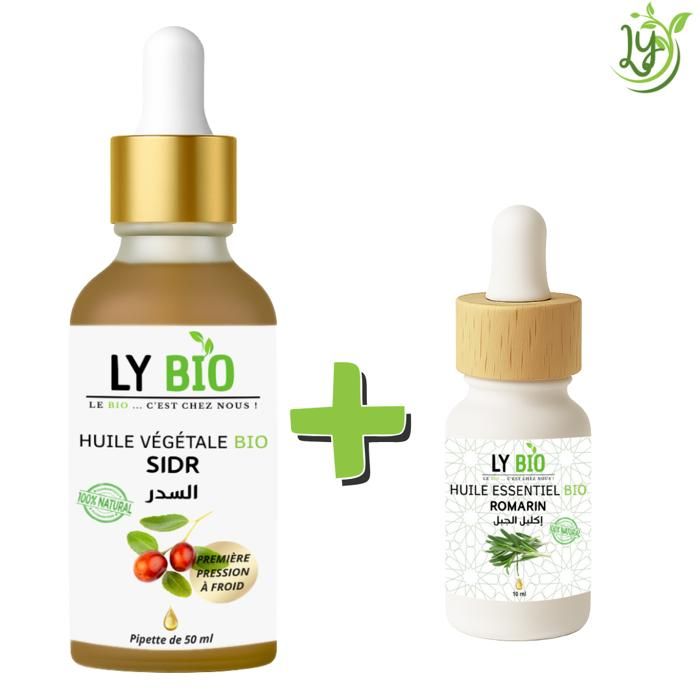 LYBIO PACK HUILE SIDR 50ML - PIPETTE + HUILE ESSENTIEL ROMARIN 10ML