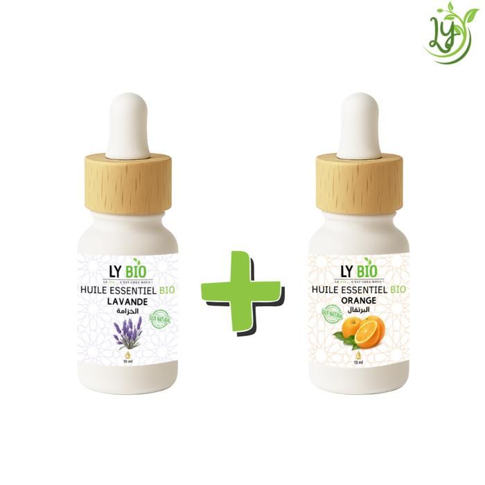 LYBIO PACK HUILE ESSENTIEL LAVANDE 10ML + HUILE ESSENTIEL ORANGE 10ML