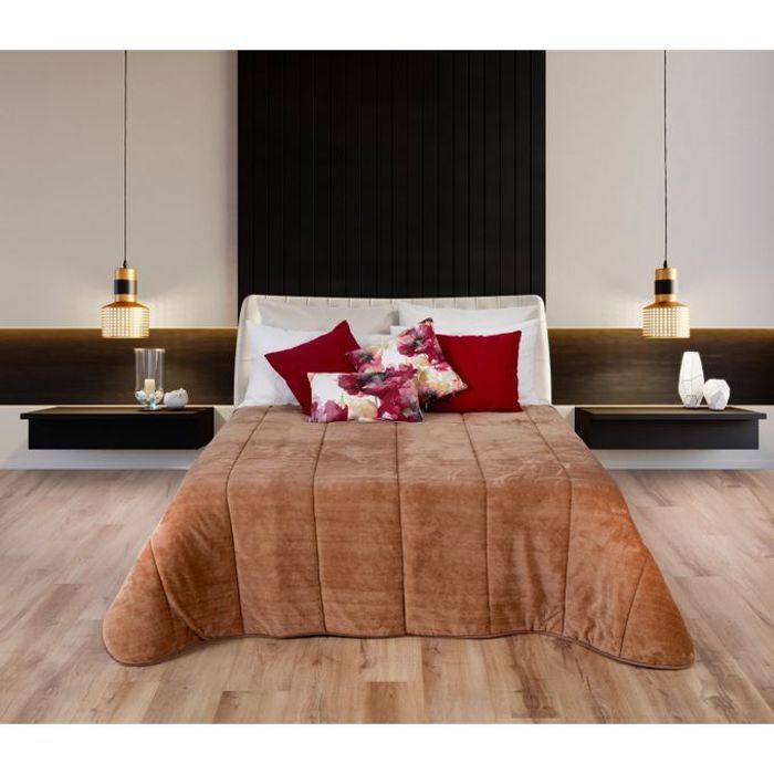 Couvre-lit - PORTUGAL - Extra douce - 220x240 cm - Lavable en machine - Synthétique