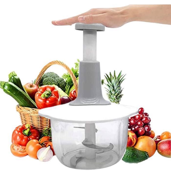 Hachoir à Légumes Manuel - Presse Domestique - Coupe-Viande - Broyeur - 1,5L -couleur aliatoire