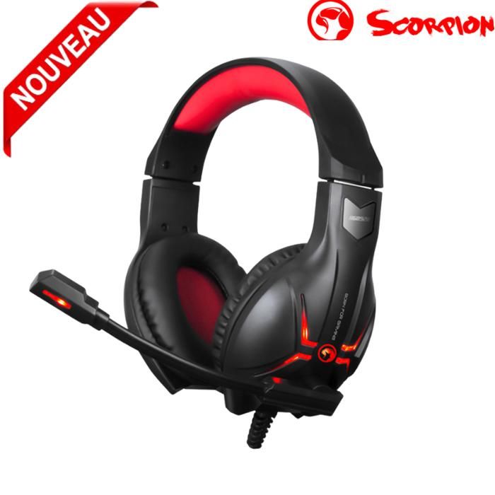 Casque de jeu supra-auriculaire Marvo HG8928 avec connexion 2x3,5 mm