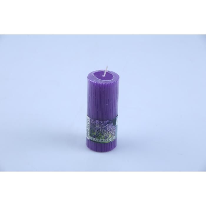 Bougie pilier - GENERIC - Lavande - 120x50 mm - Intérieur - Parfum relaxant