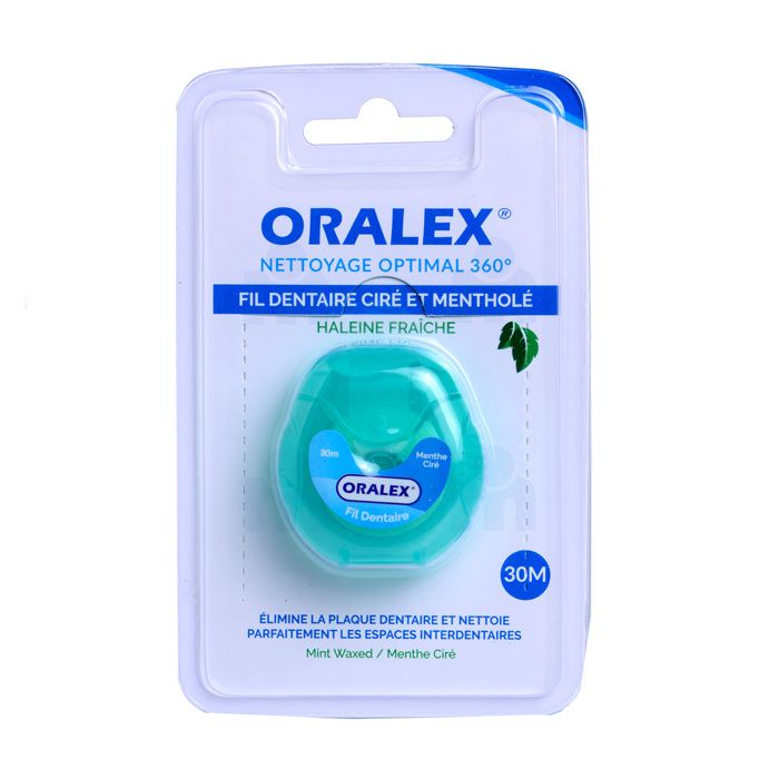Fil dentaire ciré et mentholé 30M - ORALEX