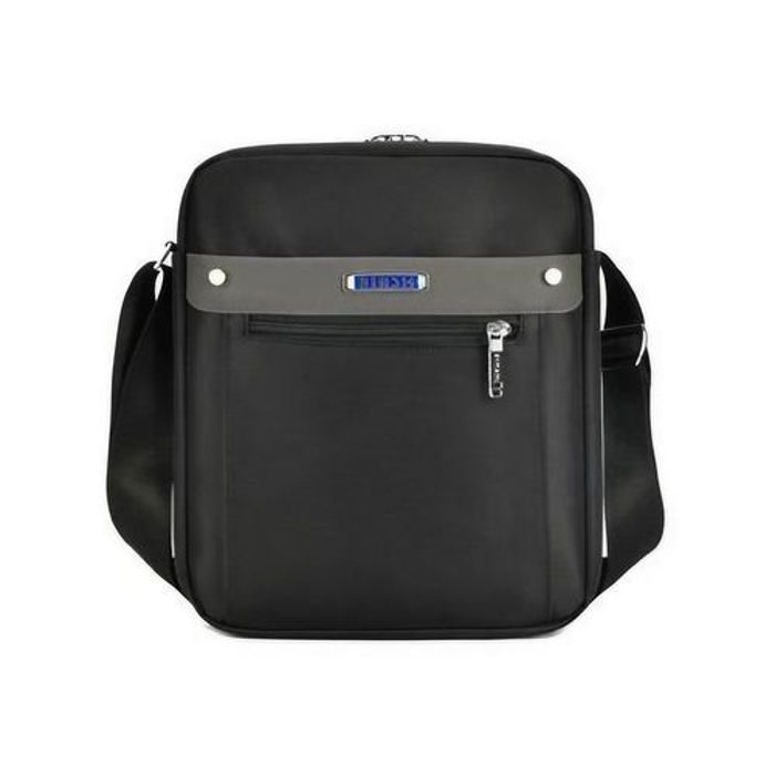 Sac à bandoulière, compact et pratique + poches multiples, bag, crossbody voyage Noir