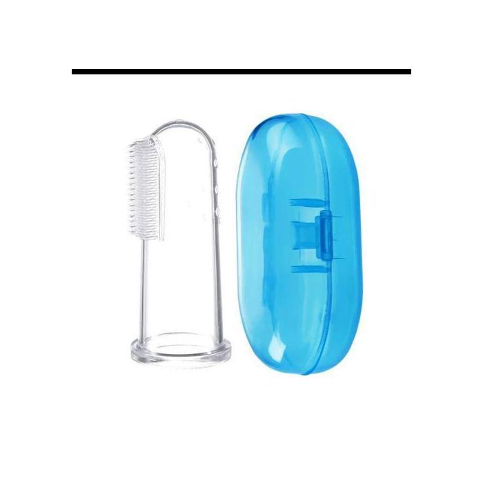 Brosse à dents en Silicone souple pour bébé + boîte pour enfants, nettoyage en caoutchouc
