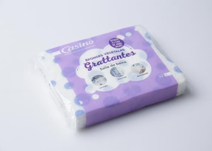Éponges végétales gratt. Douces x2