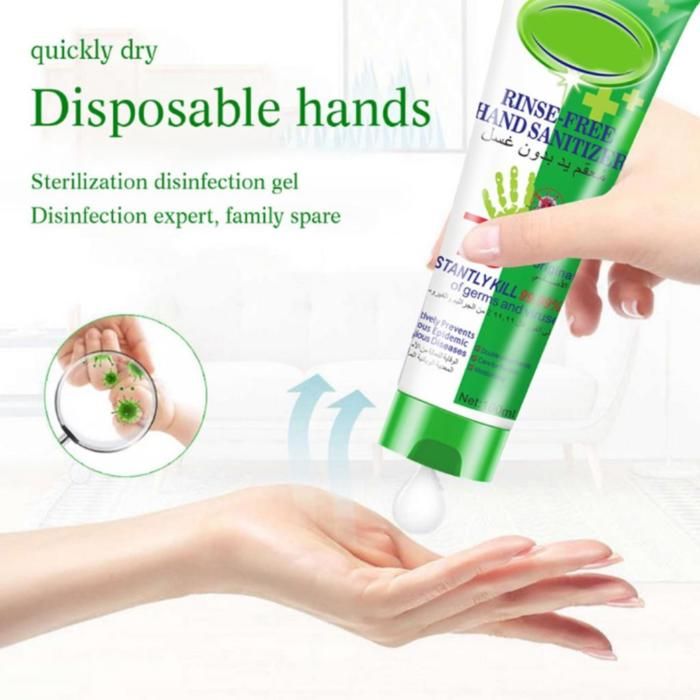 Gel antibactérien pour les mains 50ml, désinfection sans eau.