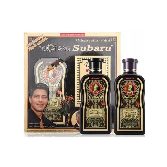 Shampoing Colorant Noir Subaru - Cheveux Blancs - 200ML