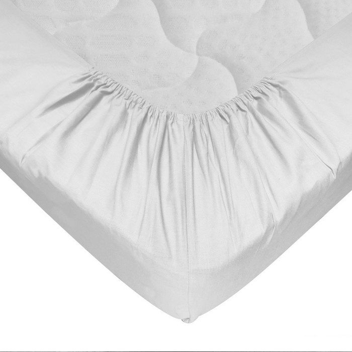 Drap-Housse Extensible - Non spécifié - 160 x 200 cm - Tissu doux - Couleur gris - Lavable