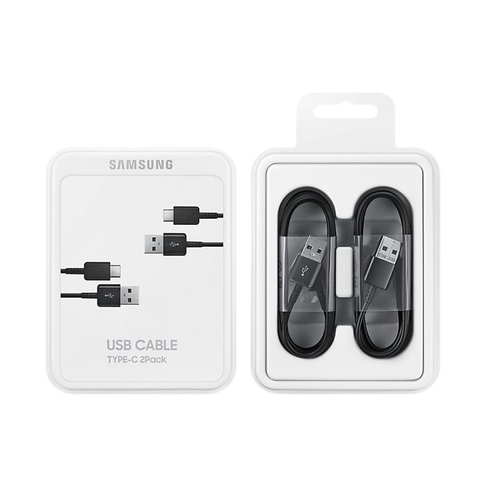 Câble USB - SAMSUNG - Pack de 2 - USB A/USB C - 1,5m - Noir